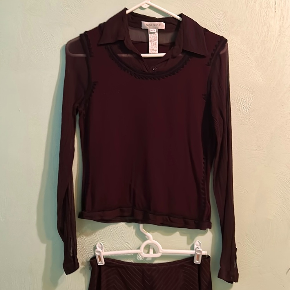 Gorgeous Nine West pencil skirt with long sleeve sewn in sweater!